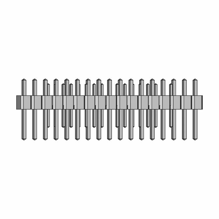 Tira Header Macho 1X17 | 3D Engineering Design File