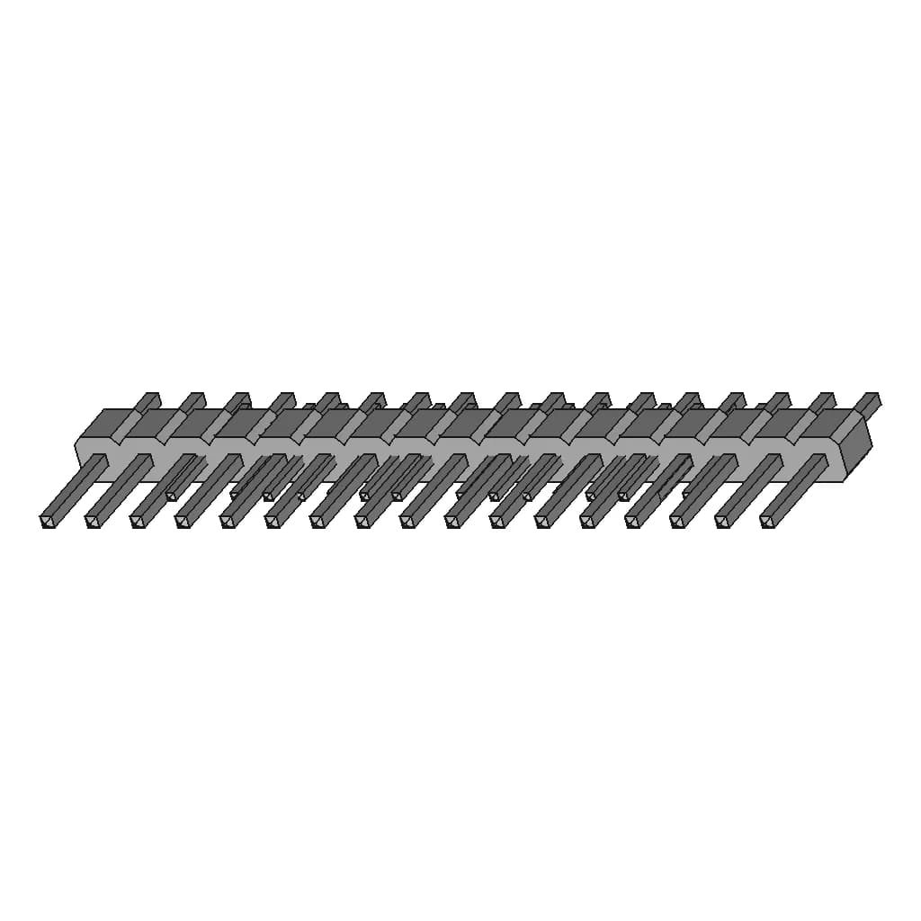 Tira Header Macho 1X17 | 3D Engineering Design File_60_30_degree_snapshot