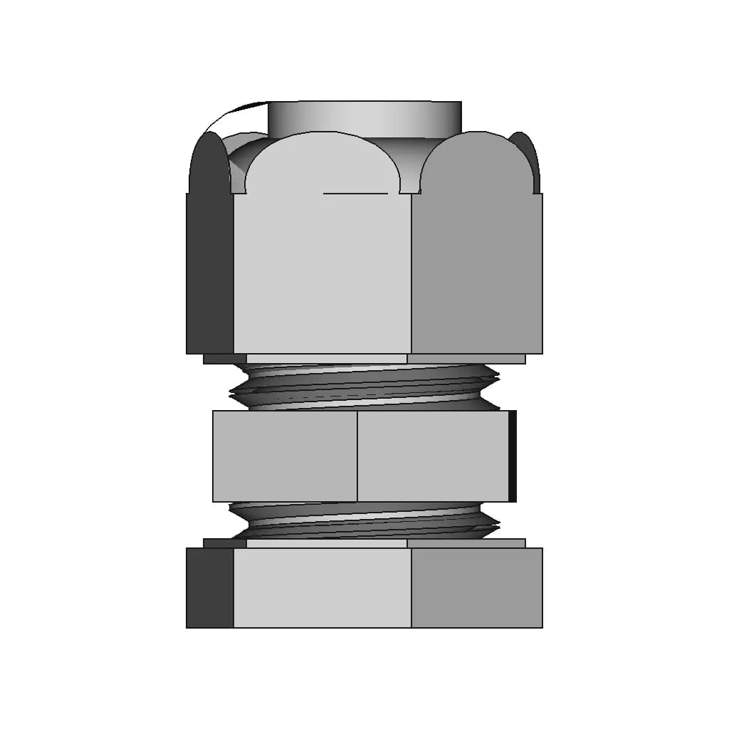 Cable Gland - Standard Mechanical Component_0_90_degree_snapshot