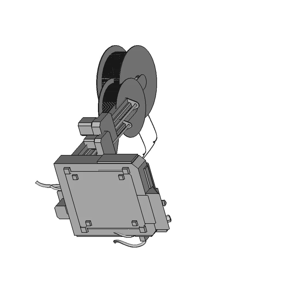 Kp3S Pro V2 3D Printer - Downloadable CAD Representation_60_30_degree_snapshot