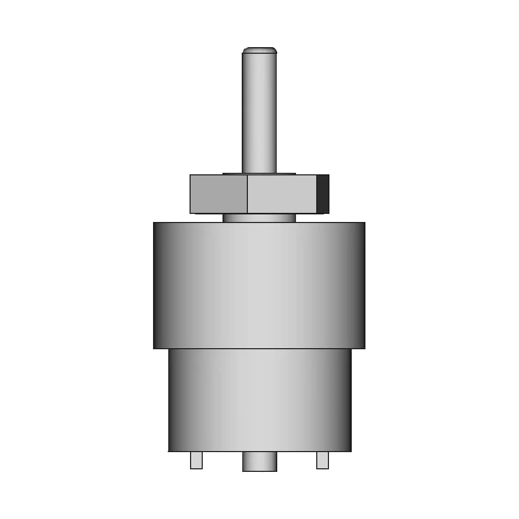 Geared Dc Motor - Downloadable CAD Representation_270_0_degree_snapshot