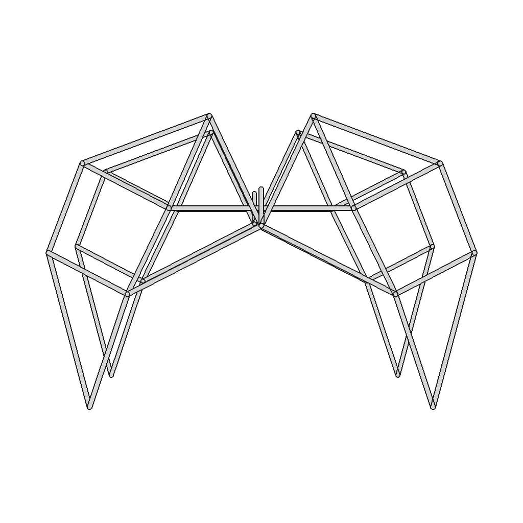 Single Plane Strandbeest Linkages | 3D Engineering Design File_0_0_degree_snapshot