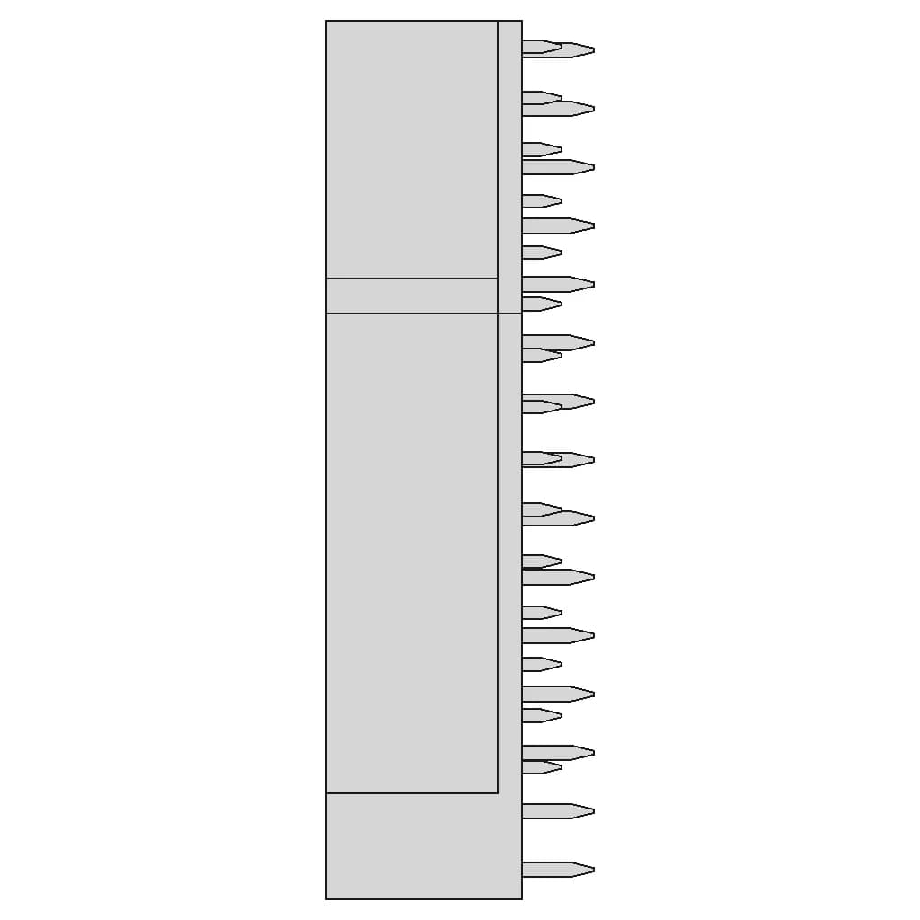 1X15 Pinheader Famale Adruino Nano - Downloadable CAD Representation_270_0_degree_snapshot
