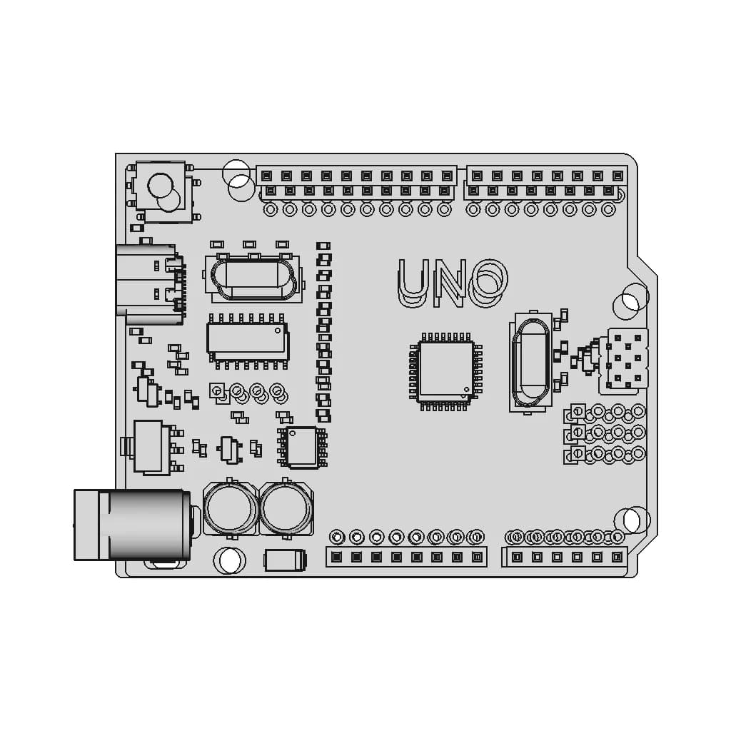 Arduino Uno Ch340 Usbc - Downloadable CAD Representation_0_0_degree_snapshot