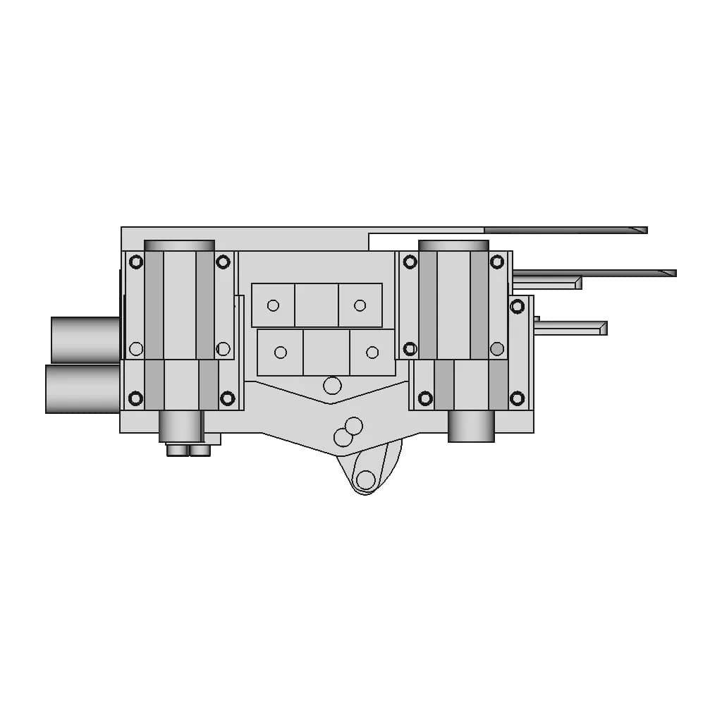 Horizontal To Vertical Movement Pneumatic Gripper - Standard Mechanical Component_90_0_degree_snapshot