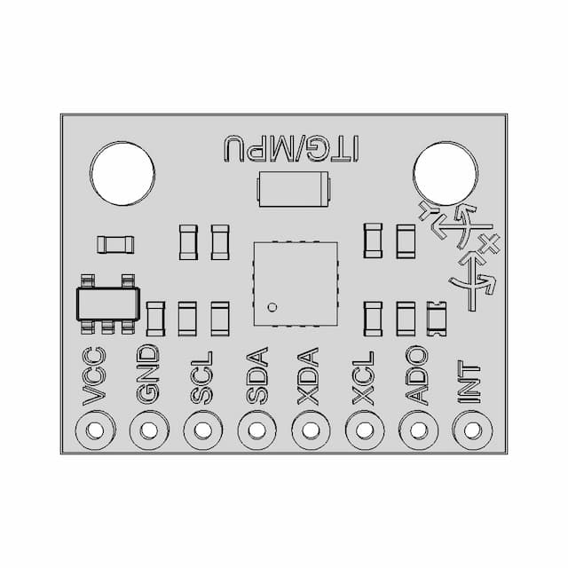 Gy-521 Mpu6050 Accelerometer And Gyroscope Module - Downloadable CAD Representation