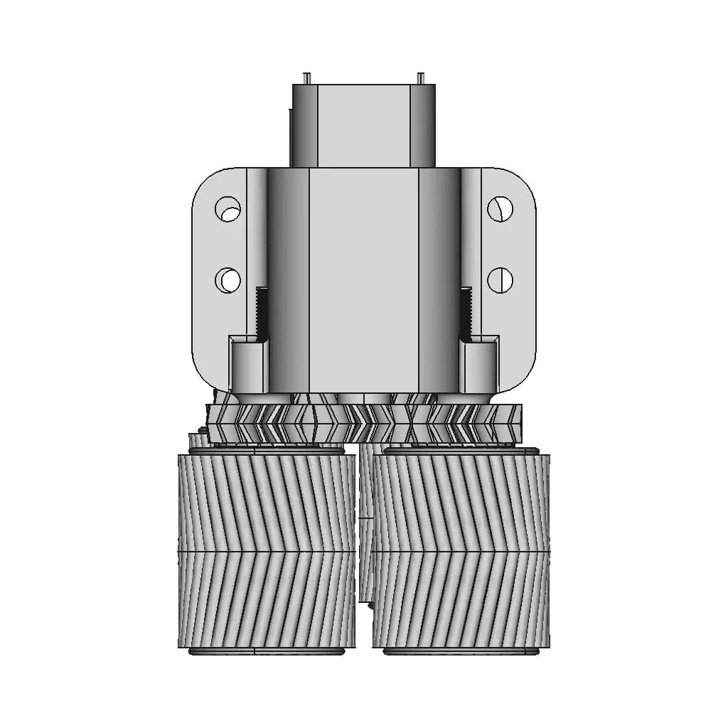 Herringbone Gear & Wheel Assembly - Standard Mechanical Component_270_0_degree_snapshot