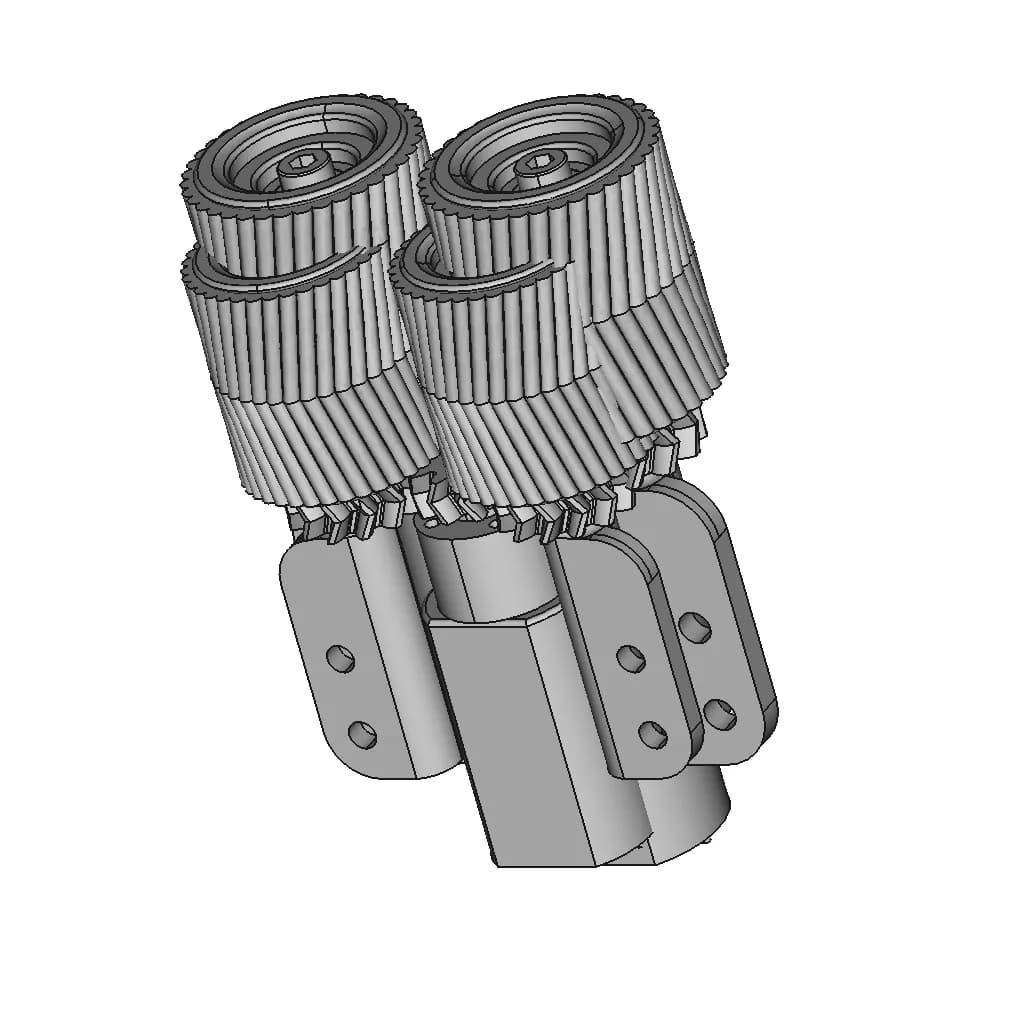 Herringbone Gear & Wheel Assembly - Standard Mechanical Component_60_30_degree_snapshot