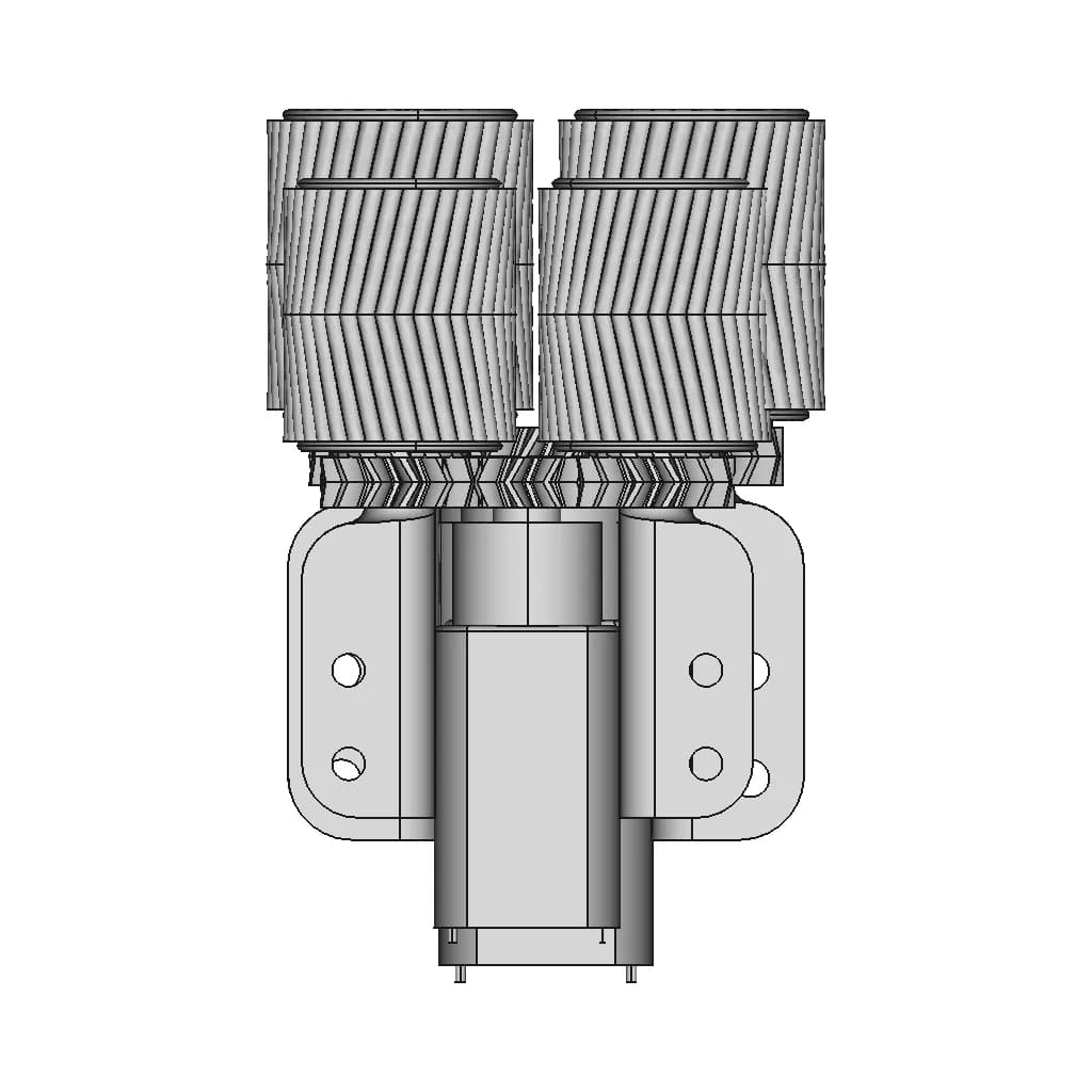 Herringbone Gear & Wheel Assembly - Standard Mechanical Component_90_0_degree_snapshot