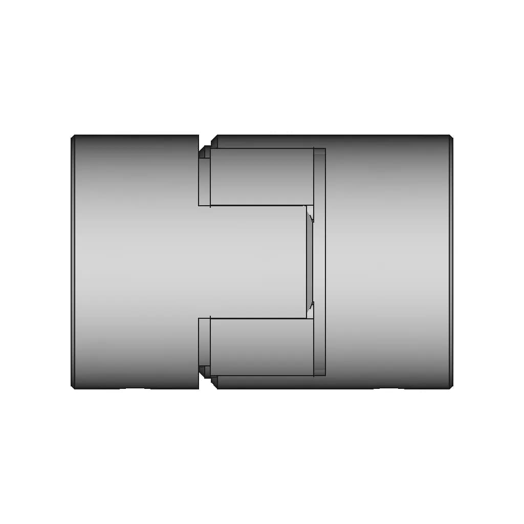 Jaw Couplings - Set Screw 20-8-8 - Downloadable CAD Representation_270_0_degree_snapshot