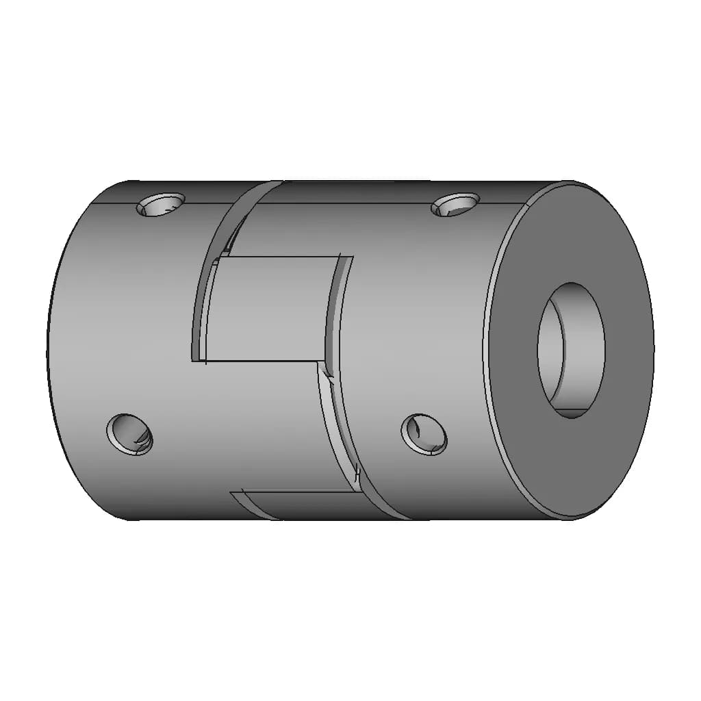 Jaw Couplings - Set Screw 20-8-8 - Downloadable CAD Representation_60_30_degree_snapshot