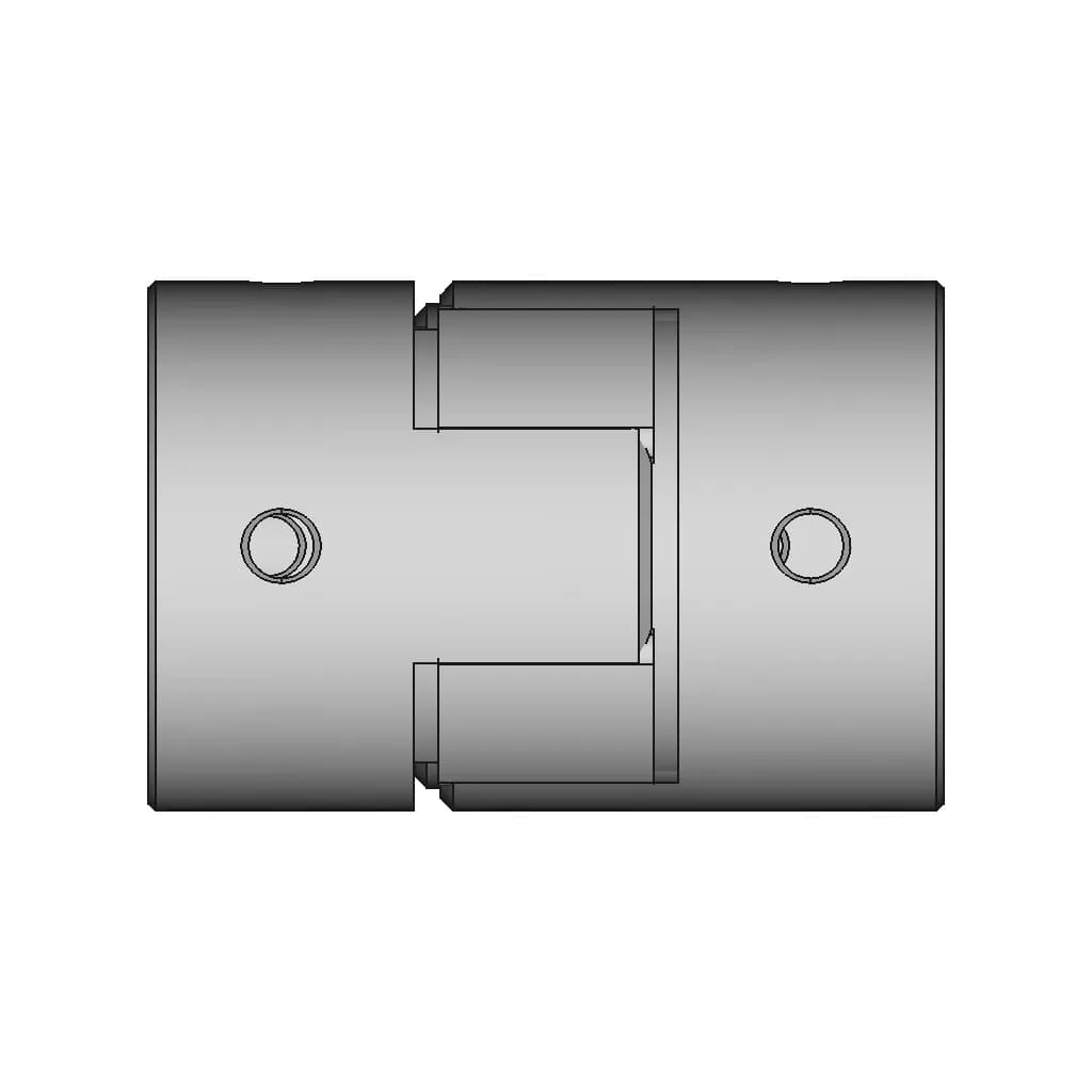 Jaw Couplings - Set Screw 20-8-8 - Downloadable CAD Representation_90_0_degree_snapshot