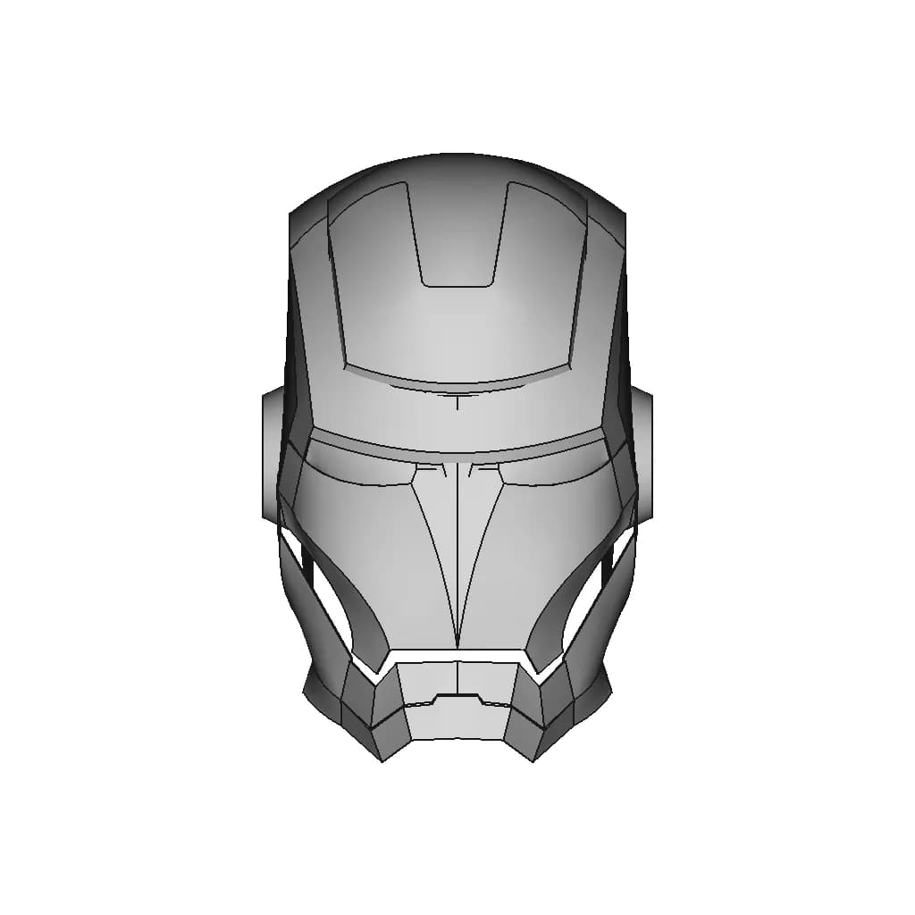 Iron Man Helmet | High-Quality CAD Model_0_0_degree_snapshot