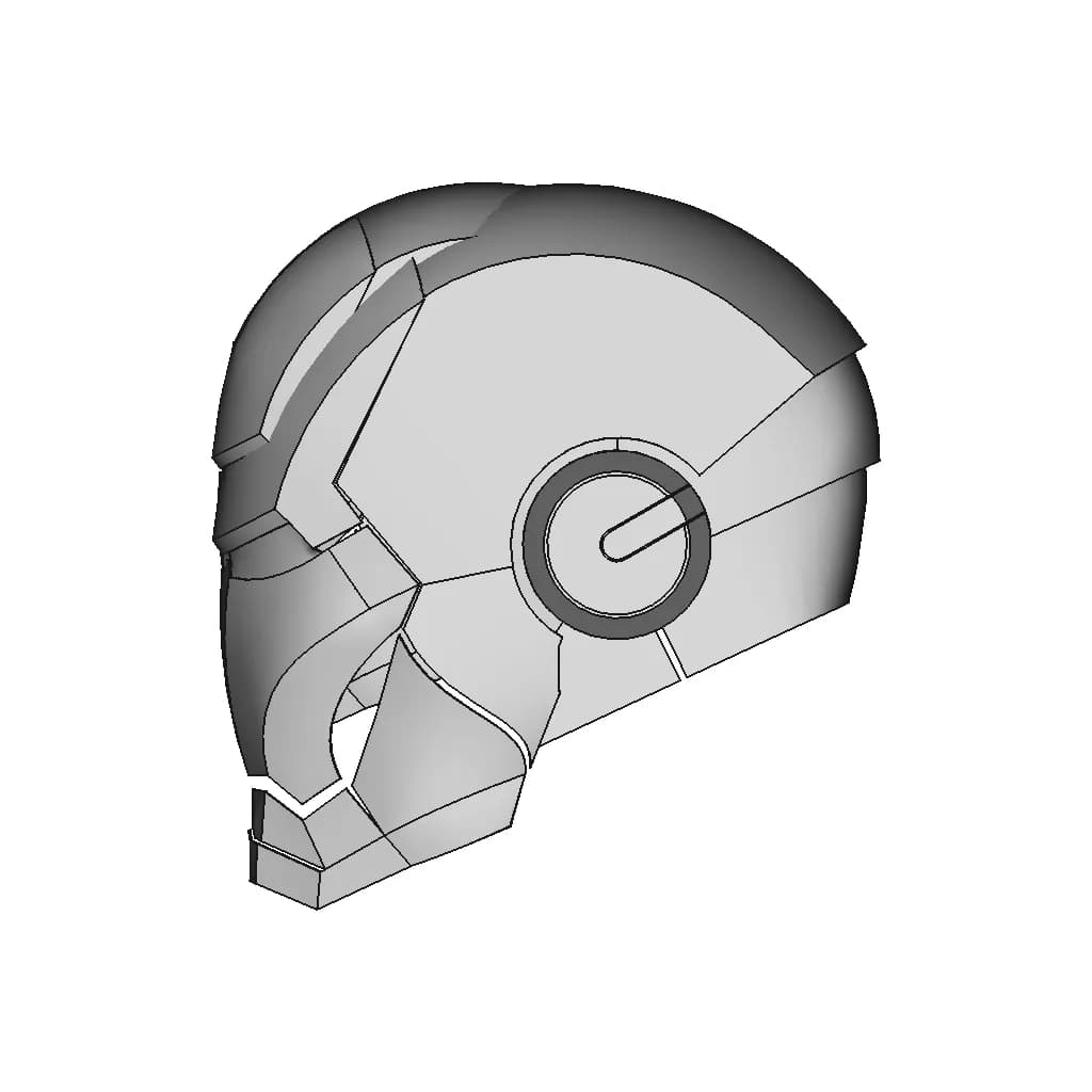 Iron Man Helmet | High-Quality CAD Model_0_90_degree_snapshot