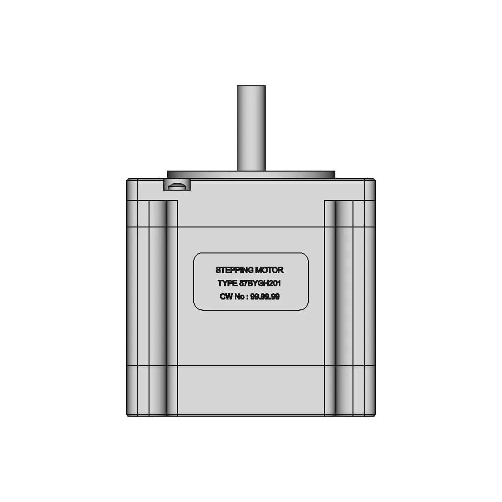 Stepper Motor Nema 23 57Bygh201 | 3D Engineering Design File_90_0_degree_snapshot