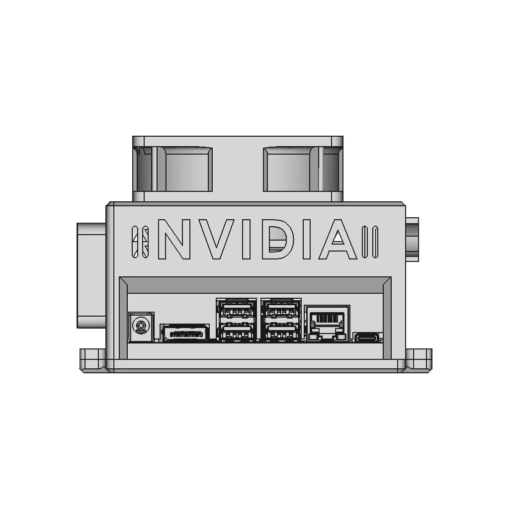 Nvidia Jetson Orin Nano Developer Kit Enclosure/Cover With Fans - Downloadable CAD Representation_0_0_degree_snapshot