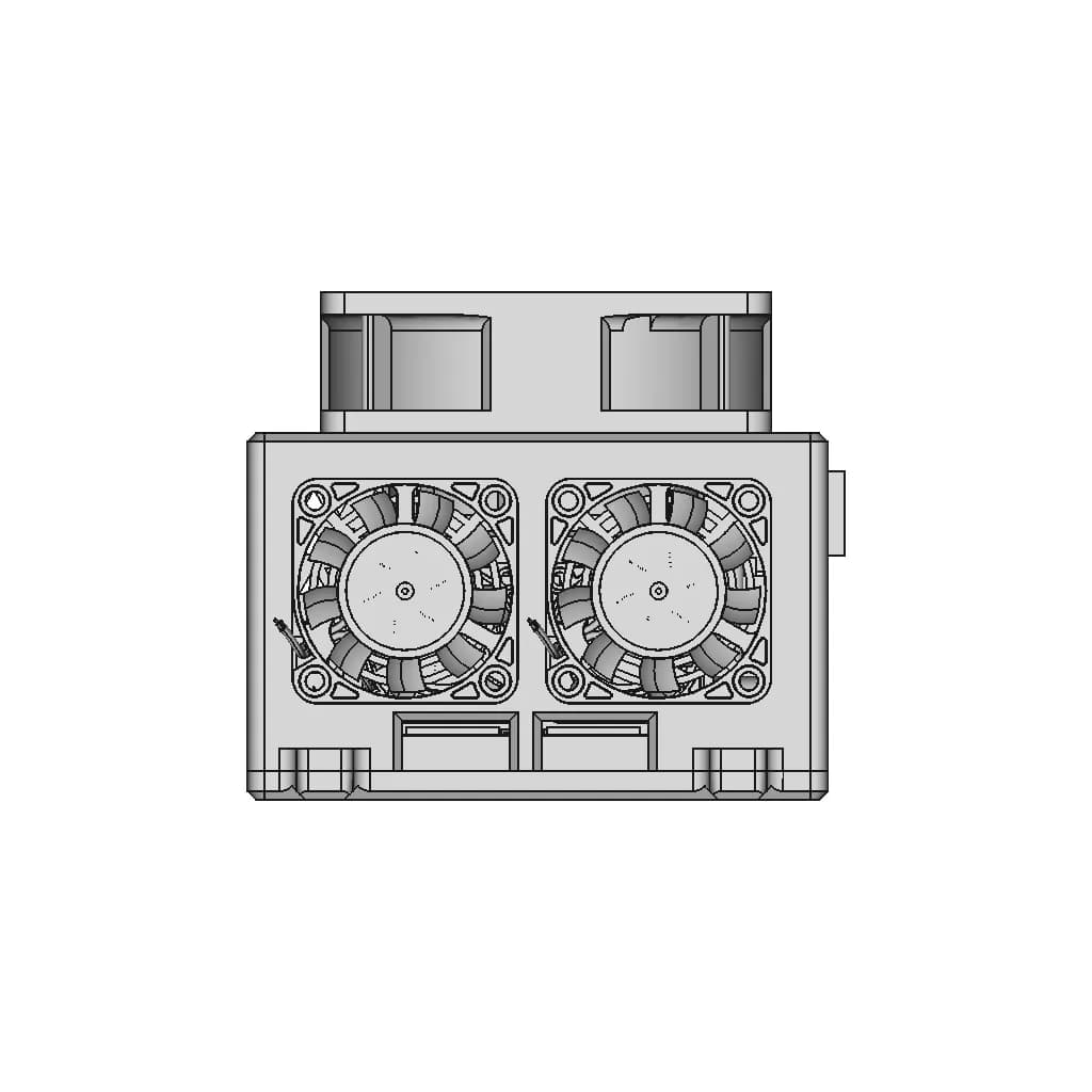 Nvidia Jetson Orin Nano Developer Kit Enclosure/Cover With Fans - Downloadable CAD Representation_0_270_degree_snapshot
