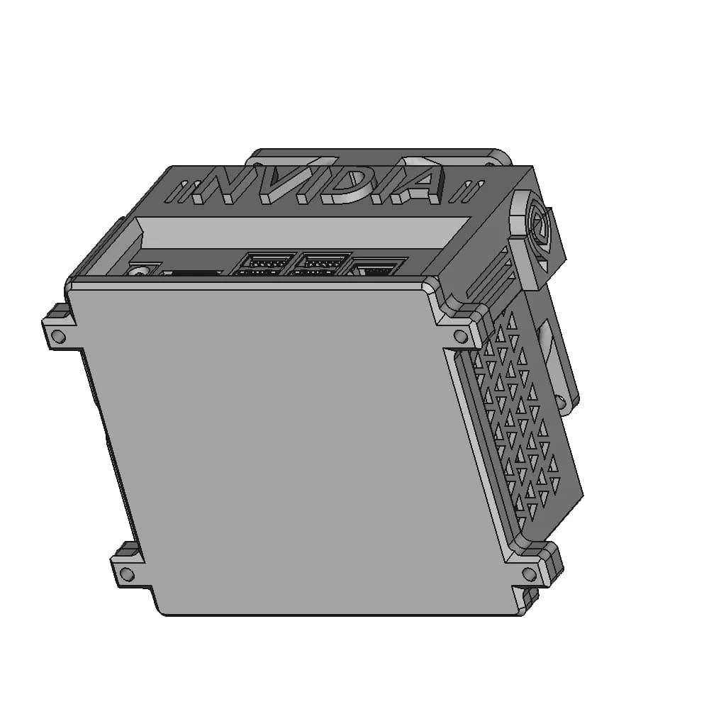 Nvidia Jetson Orin Nano Developer Kit Enclosure/Cover With Fans - Downloadable CAD Representation_60_30_degree_snapshot