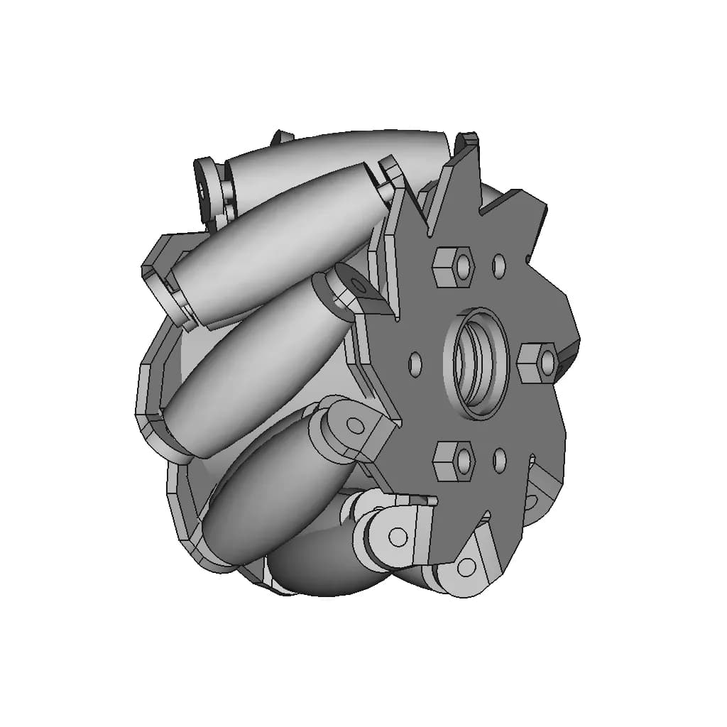Mecanum Wheels (Placeholder) | High-Quality CAD Model_60_30_degree_snapshot