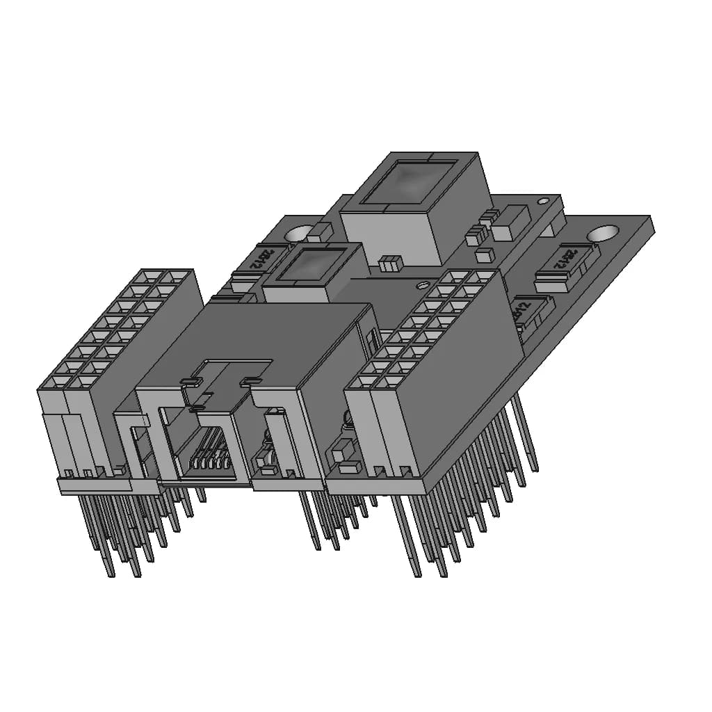 Gigabit Poe Shield | 3D Engineering Design File_60_30_degree_snapshot
