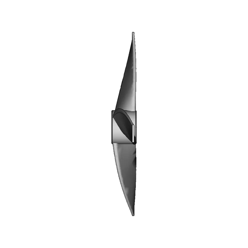 Right Hand Threaded Propeller( 3 Blades ) | 3D Engineering Design File_0_90_degree_snapshot