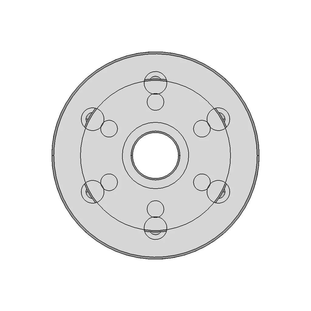 Welding Neck Flange | High-Quality CAD Model_0_0_degree_snapshot
