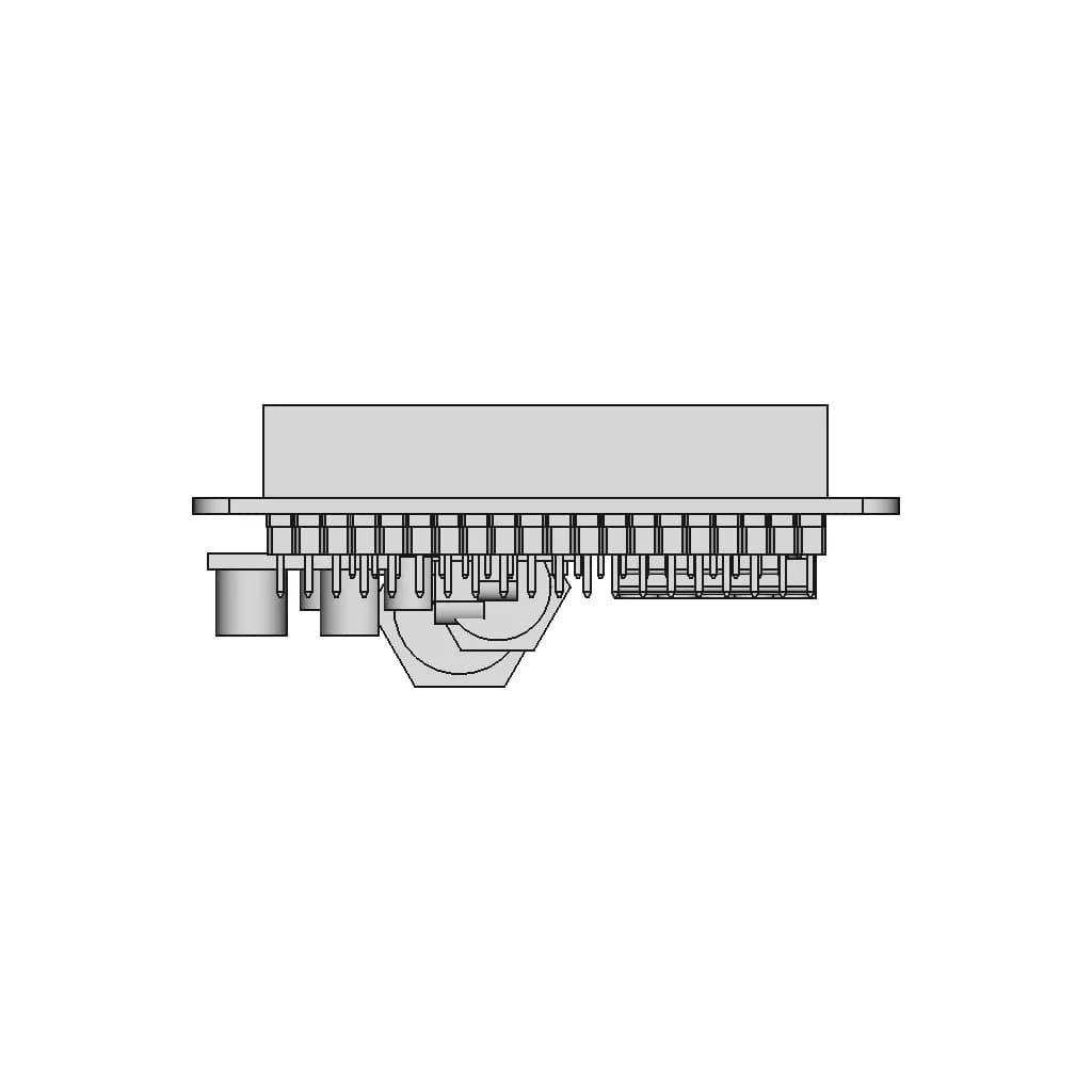 Pican-M With Can-Bus Micro-C And Rs422 Connector + 3A Smps | 3D Engineering Design File_270_0_degree_snapshot