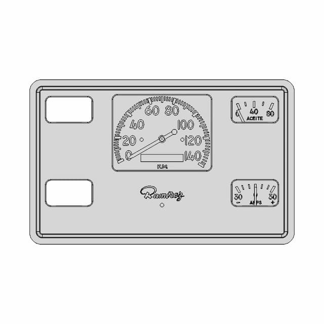 Gauge Panel Stewart Warner For Ramirez Rural 750 - Downloadable CAD Representation