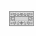Blue Sea Systems Dualbus 100A 5 Circuit Bus Bar | 3D Engineering Design File_0_0_degree_snapshot