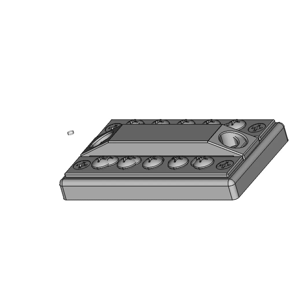 Blue Sea Systems Dualbus 100A 5 Circuit Bus Bar | 3D Engineering Design File_60_30_degree_snapshot