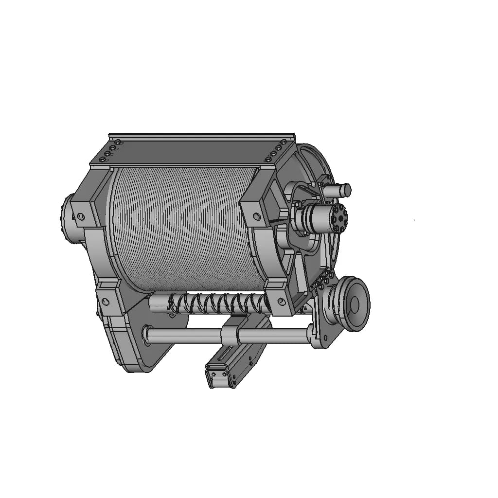 Braden Winch - 20,000 Lbs Pull Force - Downloadable CAD Representation_60_30_degree_snapshot