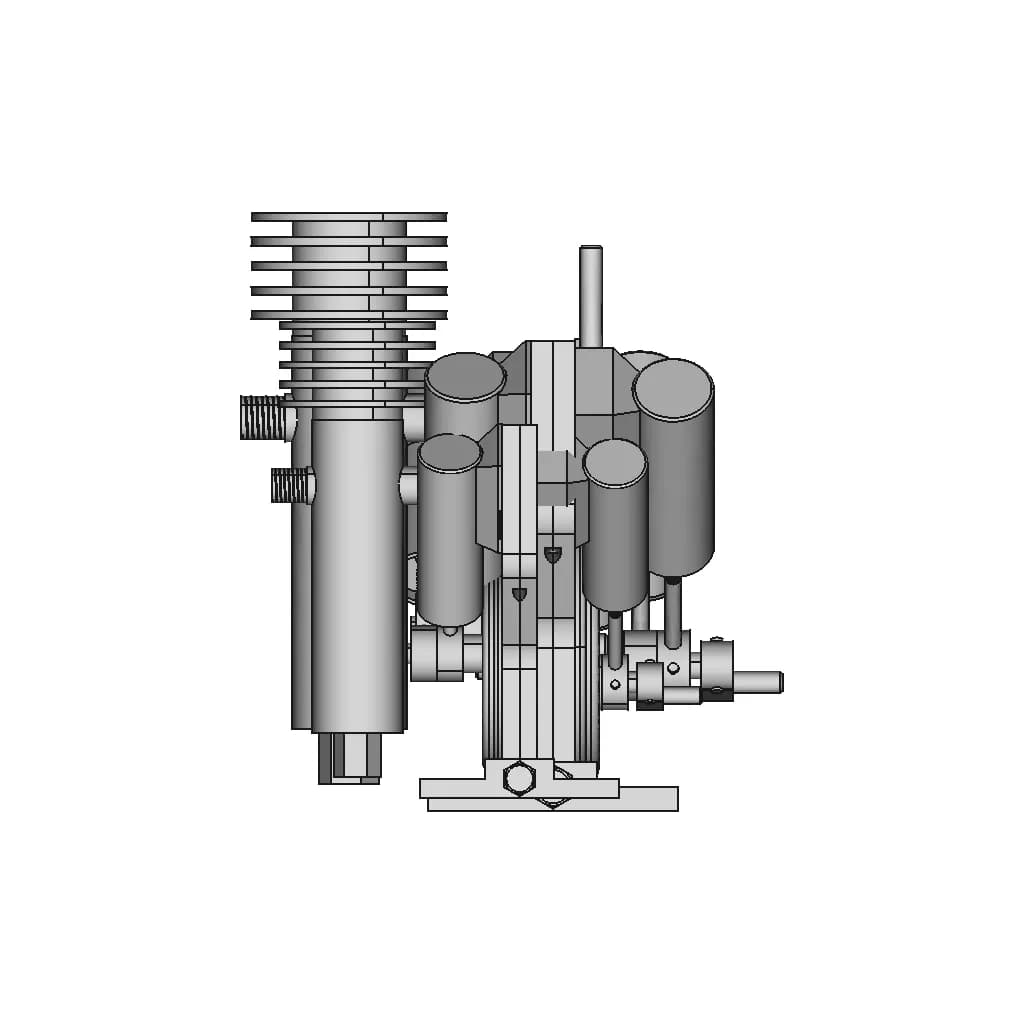 4 Cylinder Oscillating Engine - Standard Mechanical Component_0_270_degree_snapshot