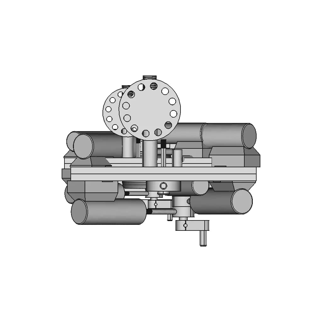4 Cylinder Oscillating Engine - Standard Mechanical Component_270_0_degree_snapshot