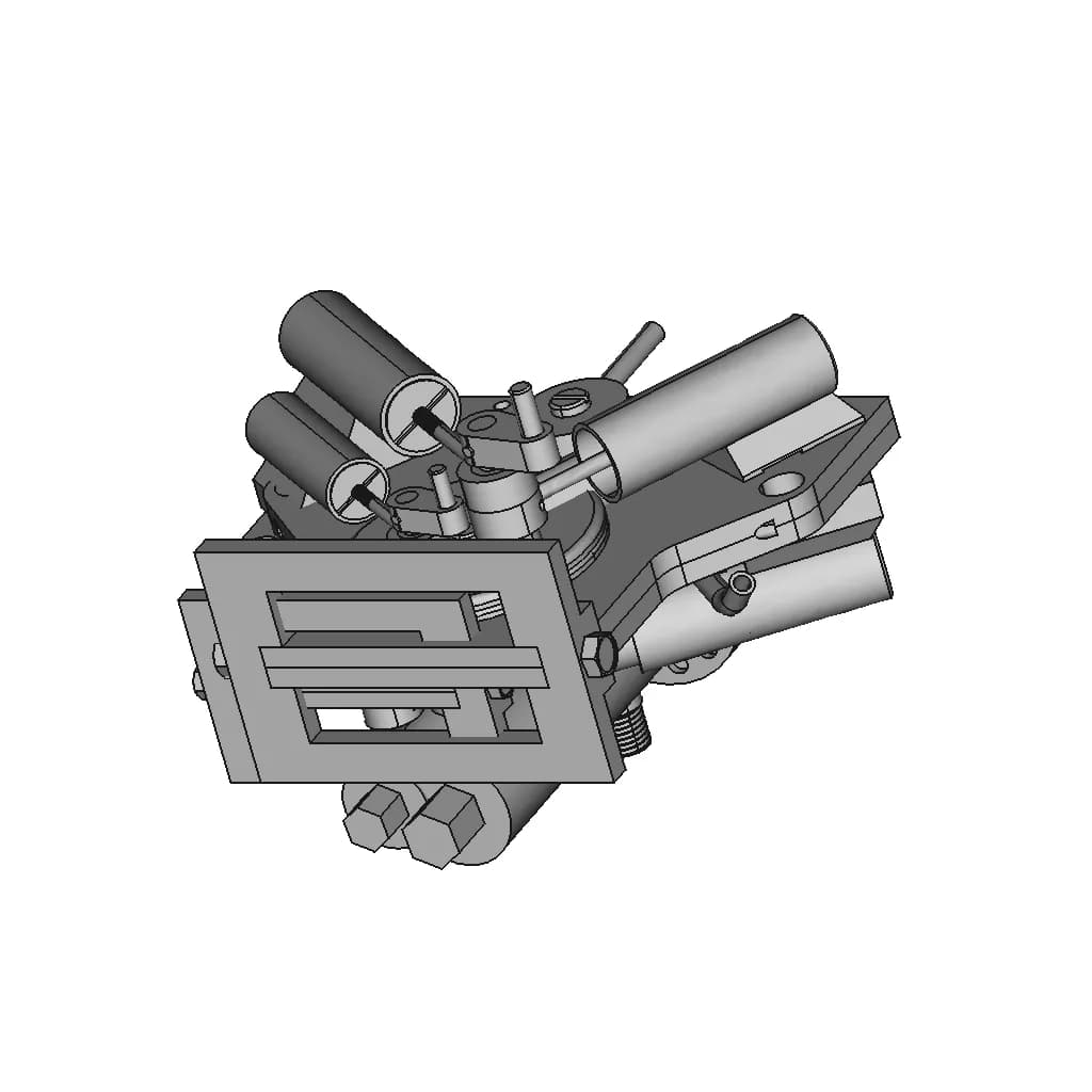 4 Cylinder Oscillating Engine - Standard Mechanical Component_60_30_degree_snapshot