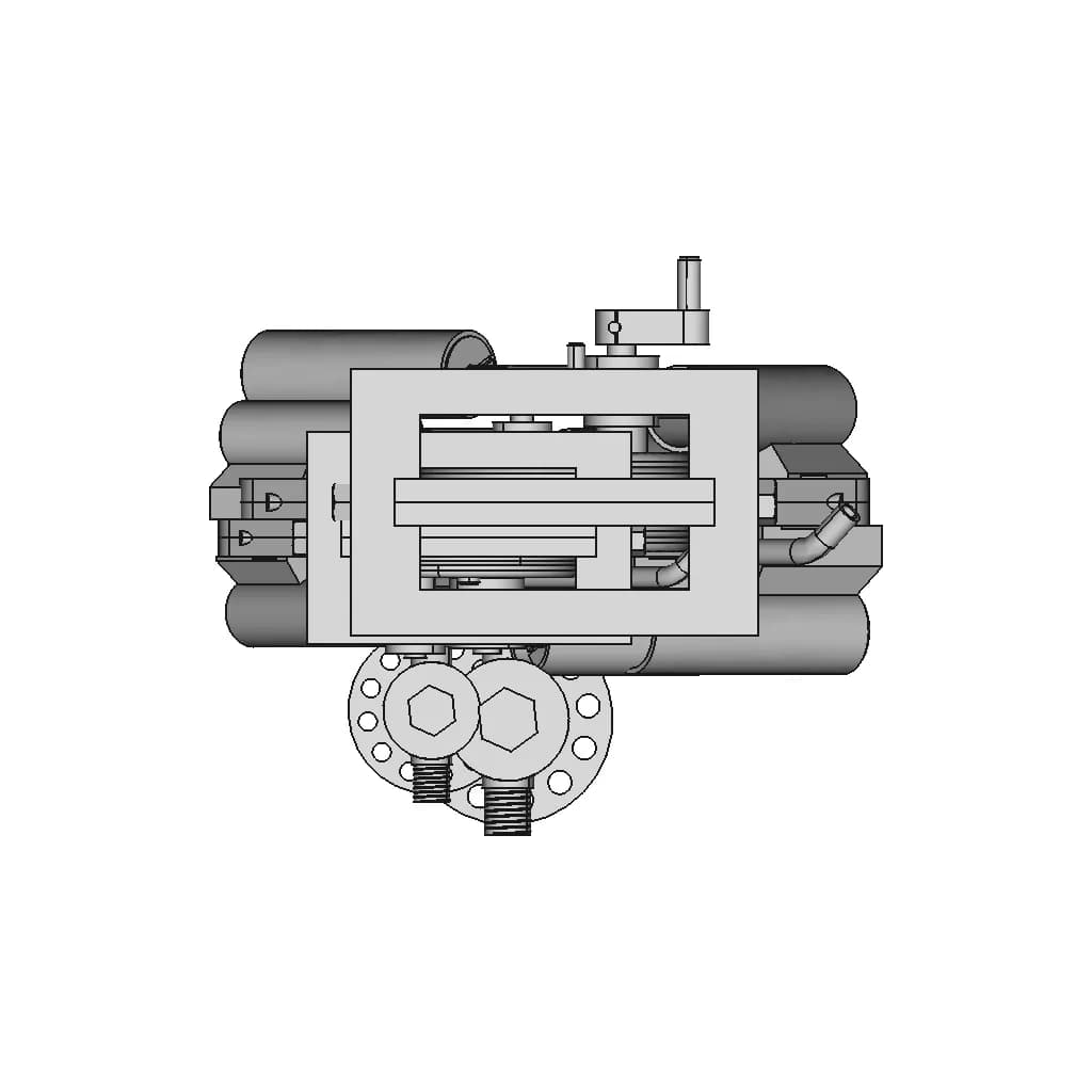 4 Cylinder Oscillating Engine - Standard Mechanical Component_90_0_degree_snapshot