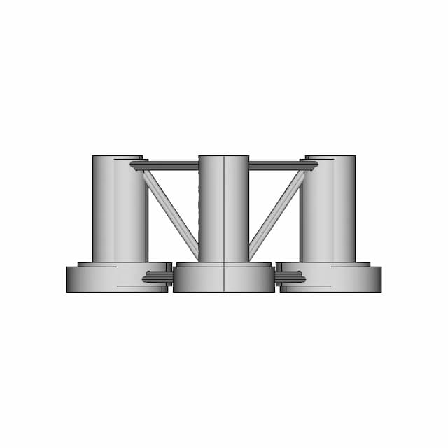 Oc4 Semi-Submersible Floating Wind Turbine Platform - Downloadable CAD Representation