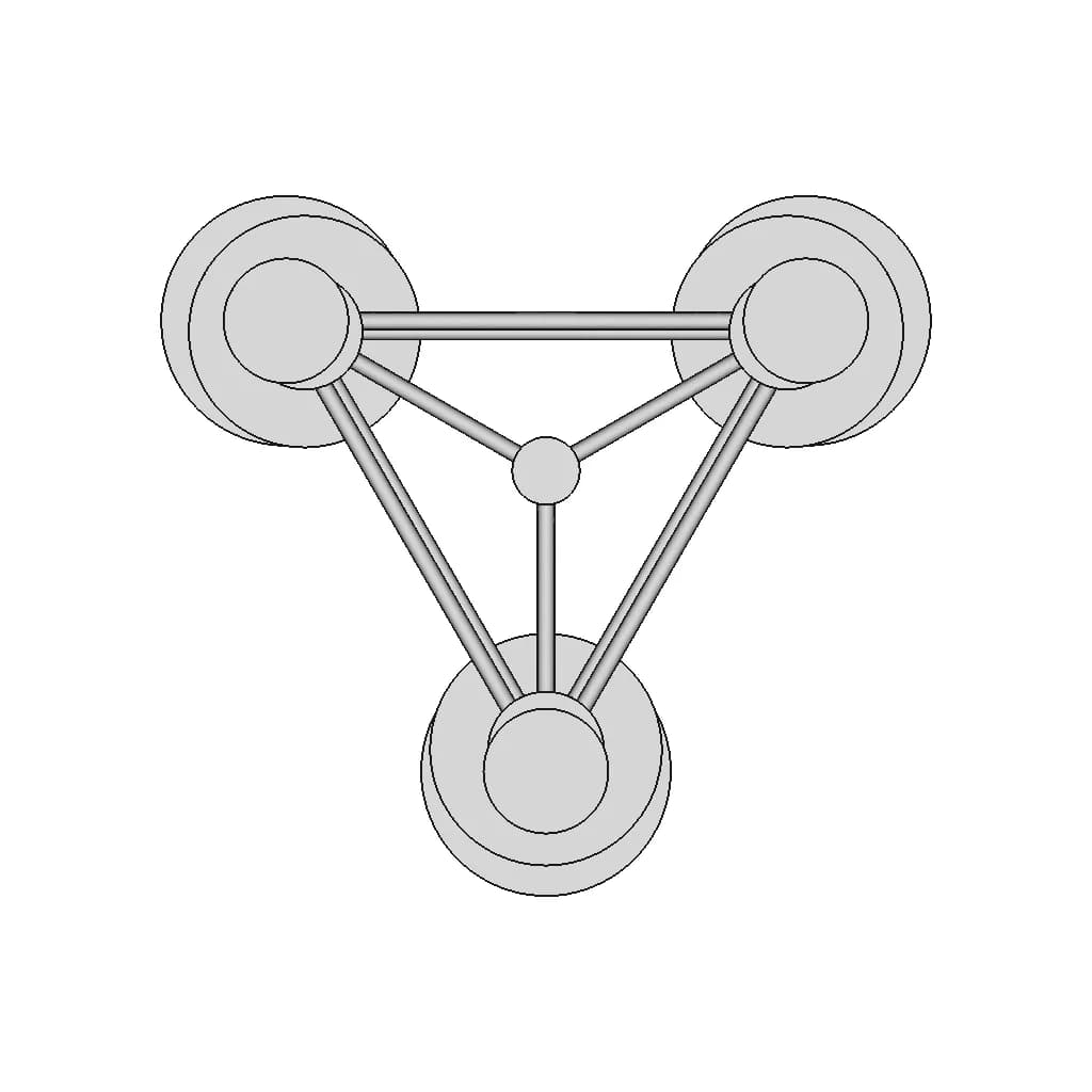 Oc4 Semi-Submersible Floating Wind Turbine Platform - Downloadable CAD Representation_270_0_degree_snapshot