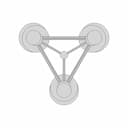 Oc4 Semi-Submersible Floating Wind Turbine Platform - Downloadable CAD Representation_270_0_degree_snapshot