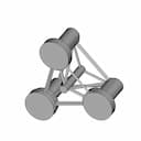 Oc4 Semi-Submersible Floating Wind Turbine Platform - Downloadable CAD Representation_60_30_degree_snapshot