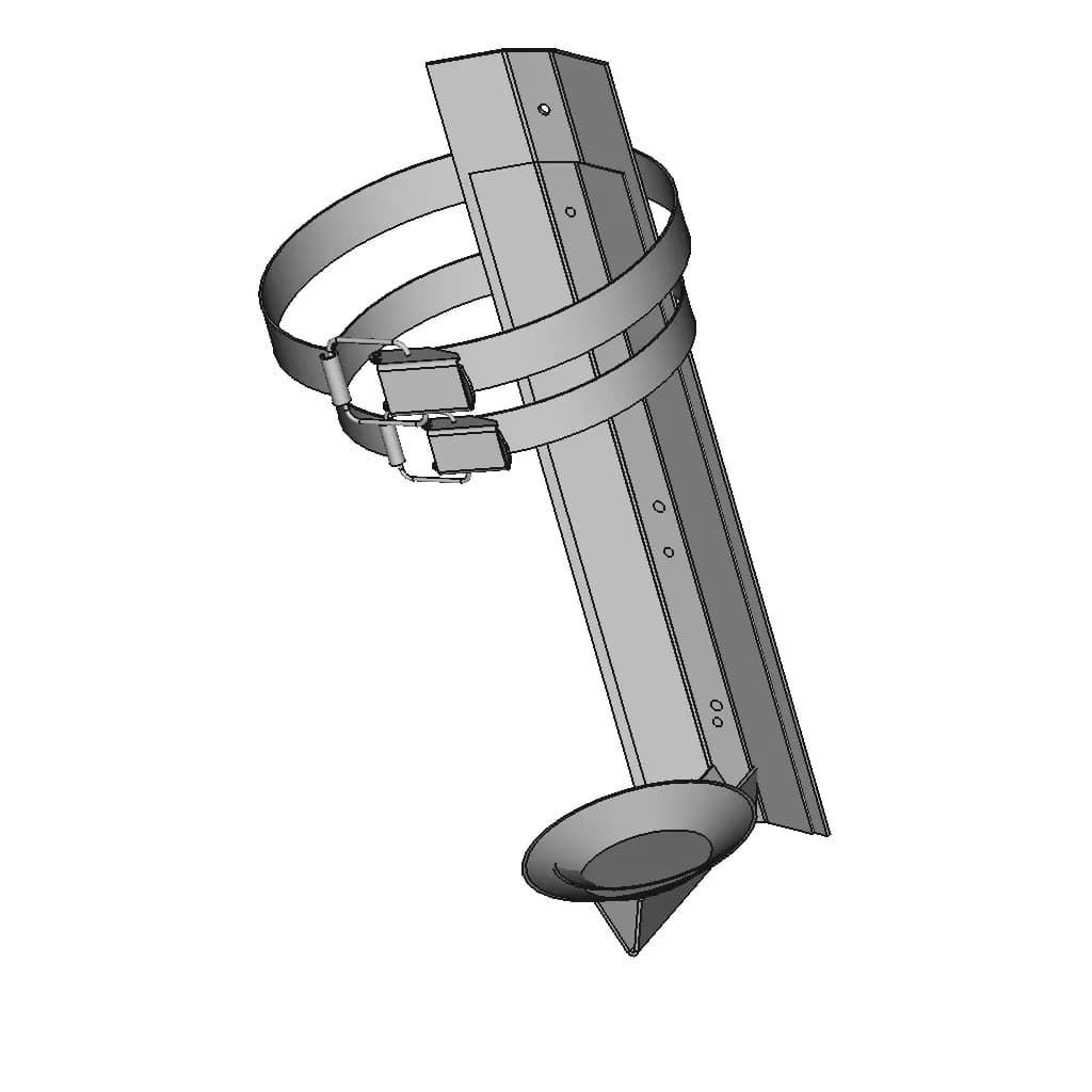 Кронштейн Под Огнетушитель / Fire Extinguisher Bracket | 3D Engineering Design File_60_30_degree_snapshot