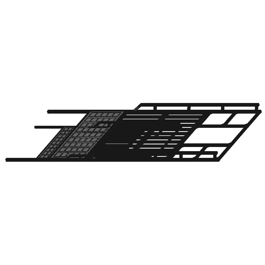 Roofrag For Fiat Ducato With Rails - Downloadable CAD Representation_60_30_degree_snapshot