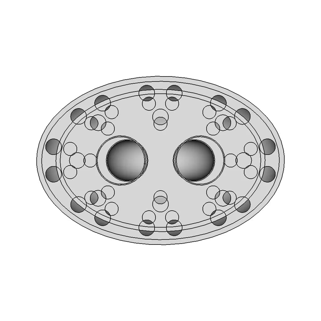 Morovski Type Through Deck Fitting - Standard Mechanical Component_0_0_degree_snapshot