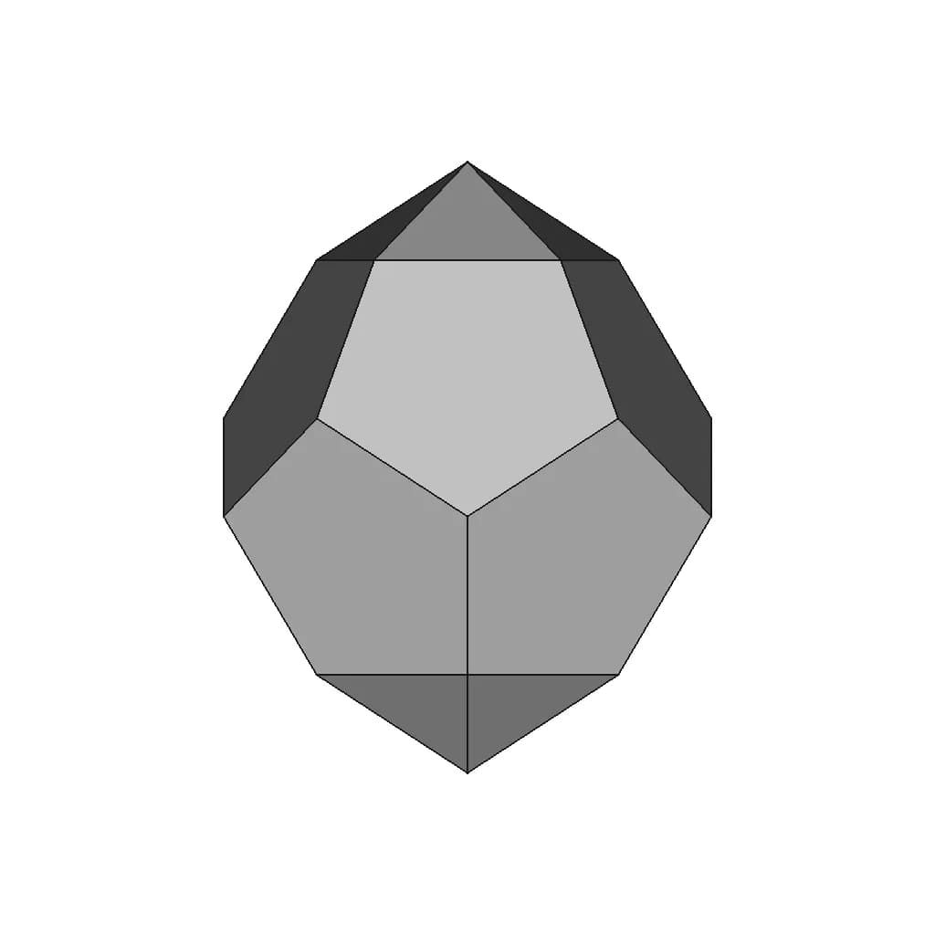 Parabiaugmented Dodecahedron | High-Quality CAD Model_0_0_degree_snapshot