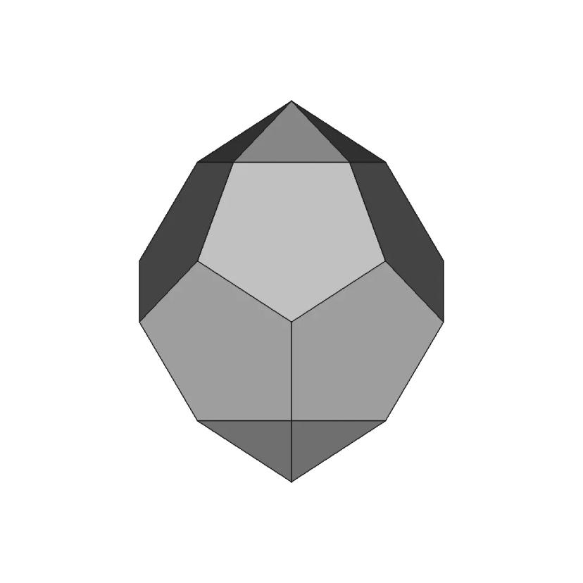 Parabiaugmented Dodecahedron | High-Quality CAD Model