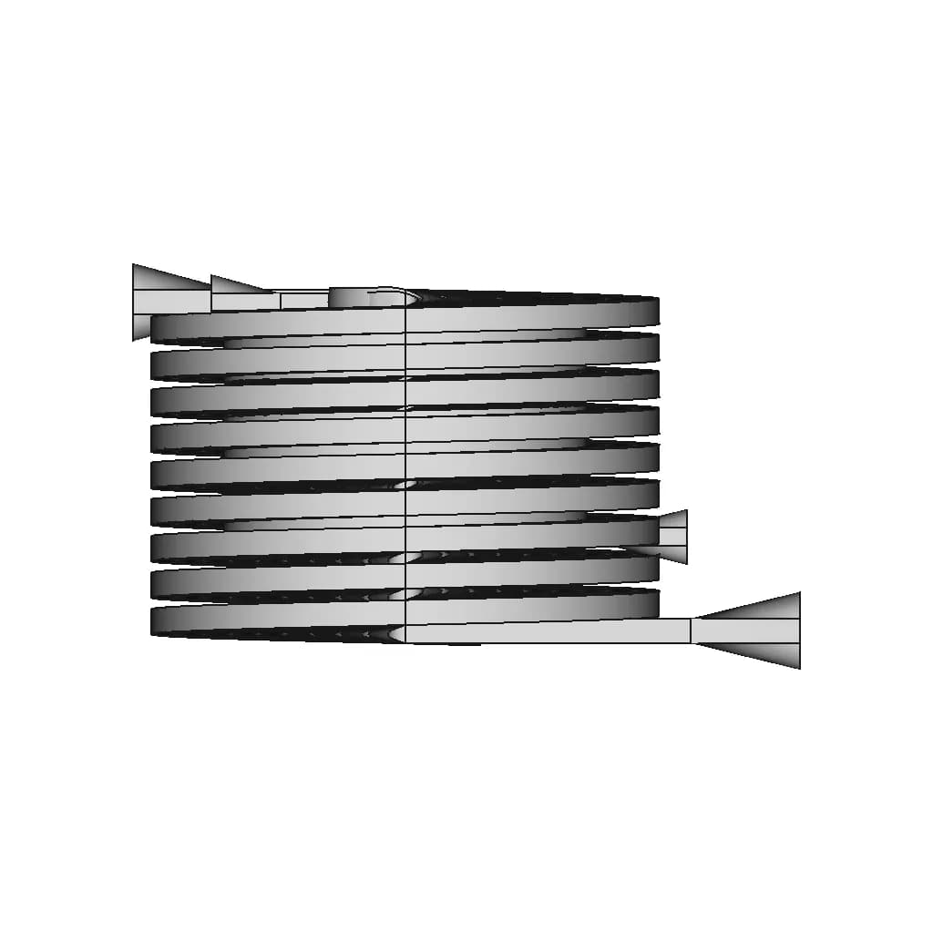 Helical Cryogenic Scavenger With Double Interlocking Rectangular Walls,Kn | High-Quality CAD Model_0_270_degree_snapshot