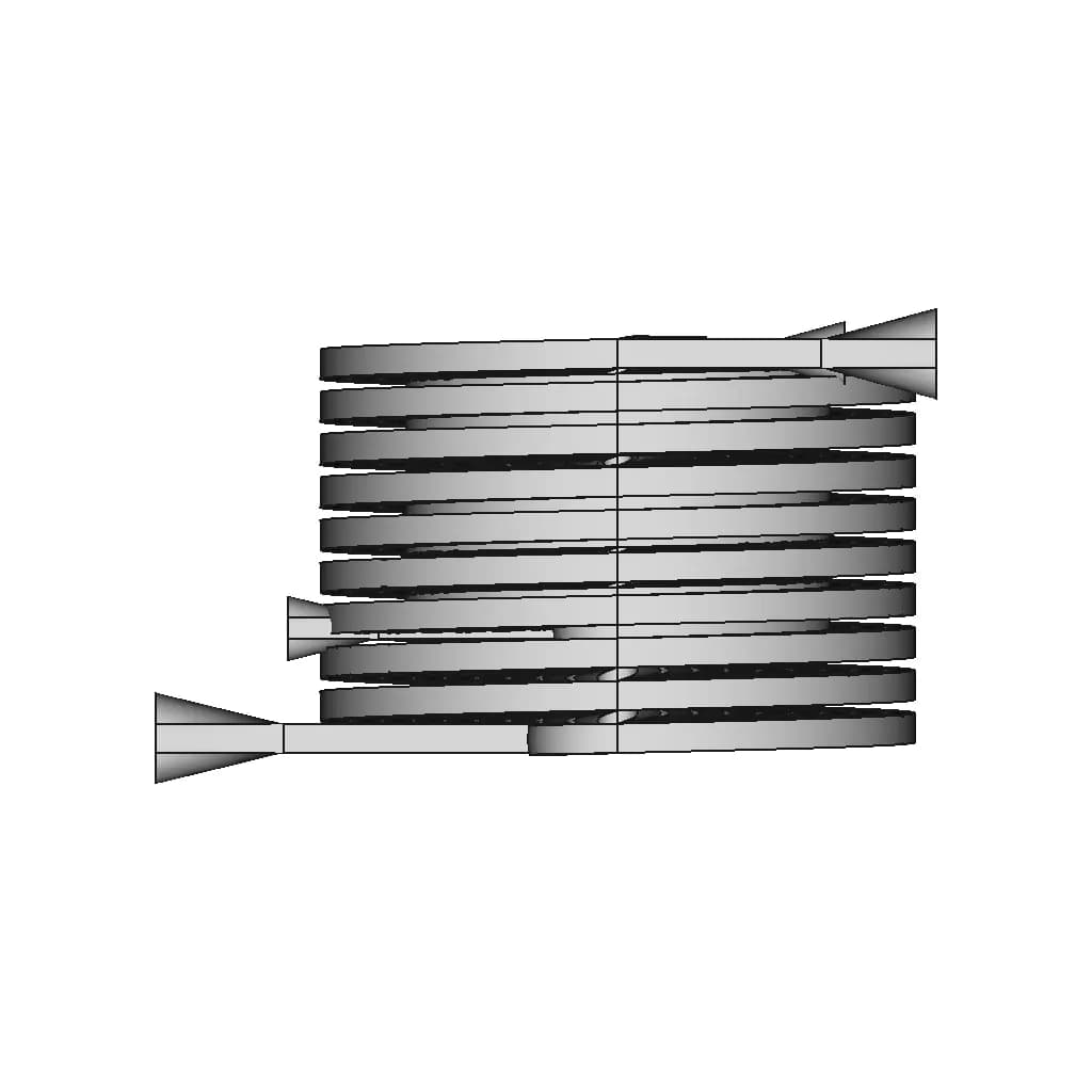 Helical Cryogenic Scavenger With Double Interlocking Rectangular Walls,Kn | High-Quality CAD Model_0_90_degree_snapshot