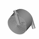 Helical Cryogenic Scavenger With Double Interlocking Rectangular Walls,Kn | High-Quality CAD Model_60_30_degree_snapshot