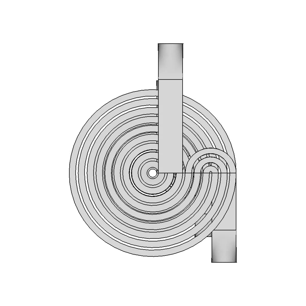 Helical Cryogenic Scavenger With Double Interlocking Rectangular Walls,Kn | High-Quality CAD Model_90_0_degree_snapshot