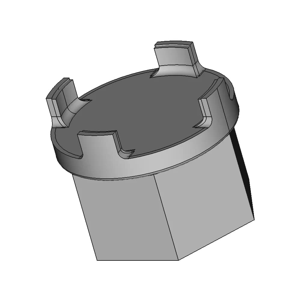 Aerator "Kantera" Removal Key | High-Quality CAD Model_60_30_degree_snapshot