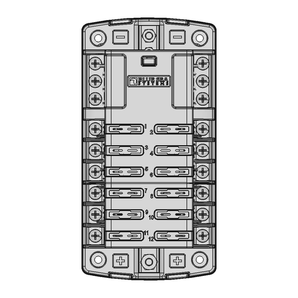 12 Circuit Fuse Block - Downloadable CAD Representation_270_0_degree_snapshot